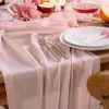 PartyDeco sp. z o.o. Bordsløber Chiffon Lyserød - Oppyntning|Borddækning