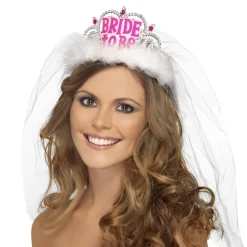 Clearance Partyking AB Bride to Be Tiara med Slør
