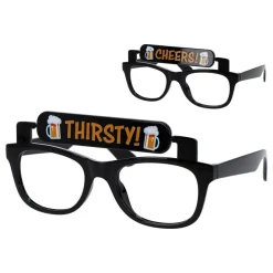 Folat B.V. Briller Thirsty/Cheers Sort - Tilbehør|Accessories