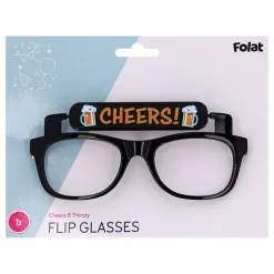 Folat B.V. Briller Thirsty/Cheers Sort - Tilbehør|Accessories