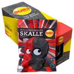 Clearance ERT Godis AB BUBS Raspberry Salty Licorice Skalle Økonomipakke