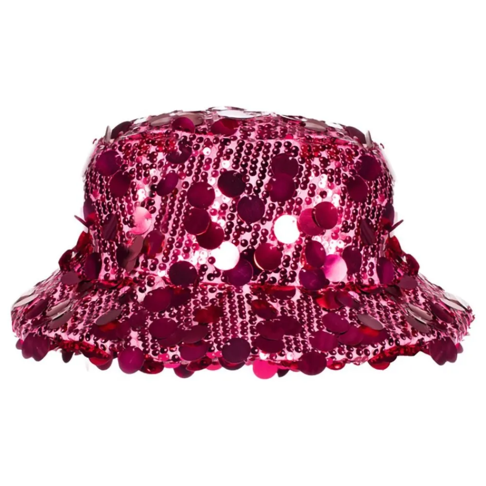 Sale Wilbers Karnaval B.V. Bucket Hat Pallietter Neonlyserød
