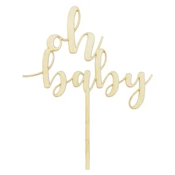 PartyDeco sp. z o.o. Cake Topper Oh Baby Træ - Oppyntning|Bagning