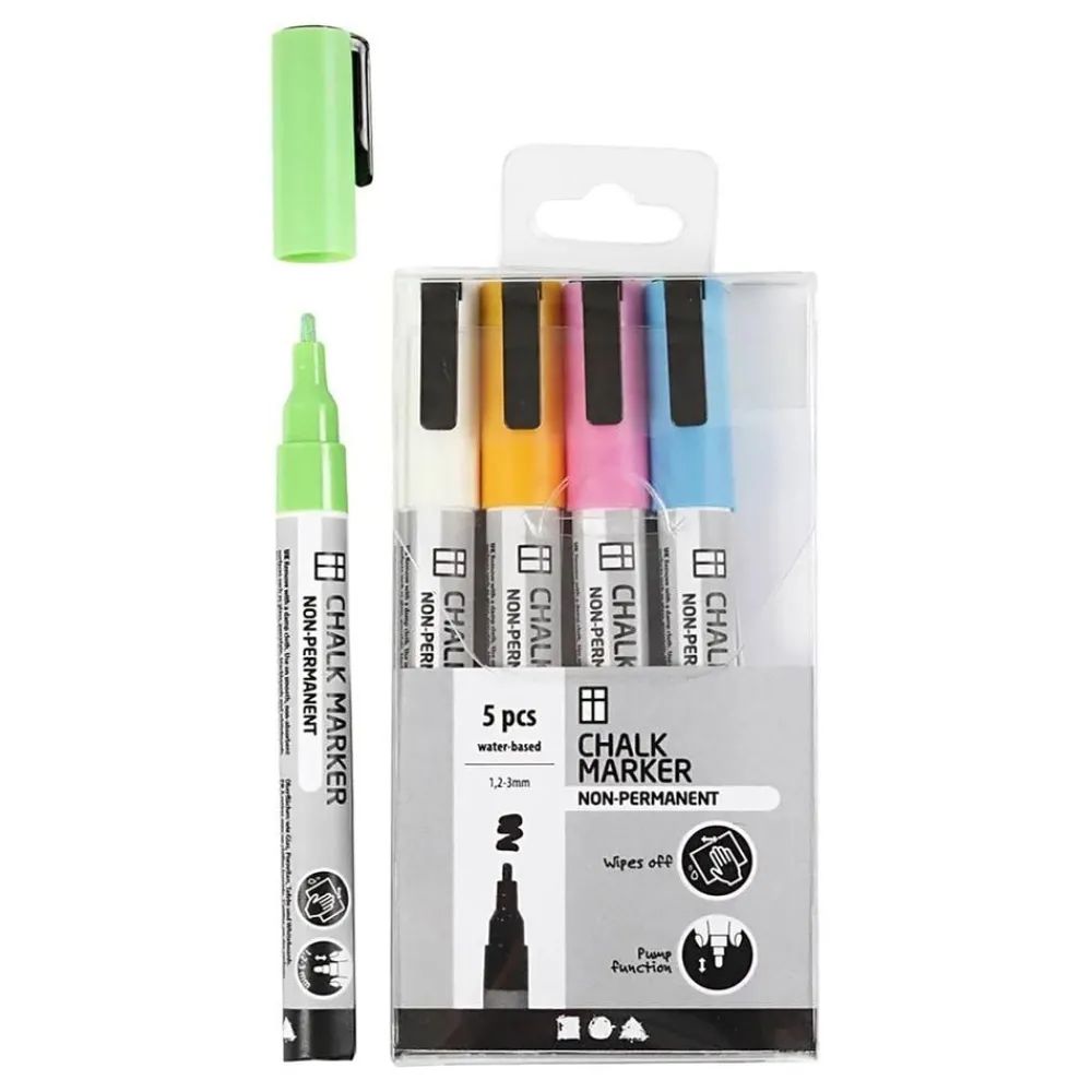 Creativ Company AB Chalk Markers Stærke Farver - Spil & Leg|Hobby & Fritid
