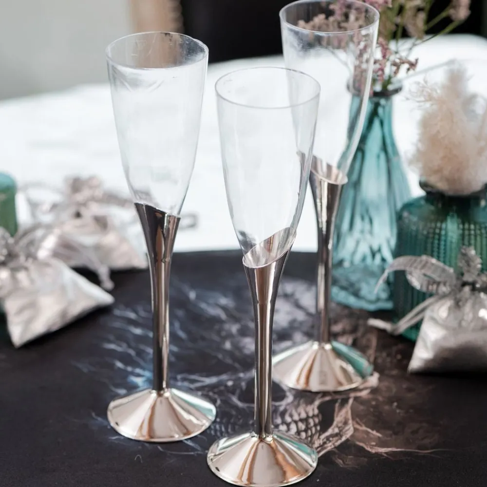Santex Champagneglas med Sølvfod - Oppyntning|Borddækning