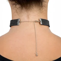 Sale CHAKS Choker Halskæde med Strass Sort