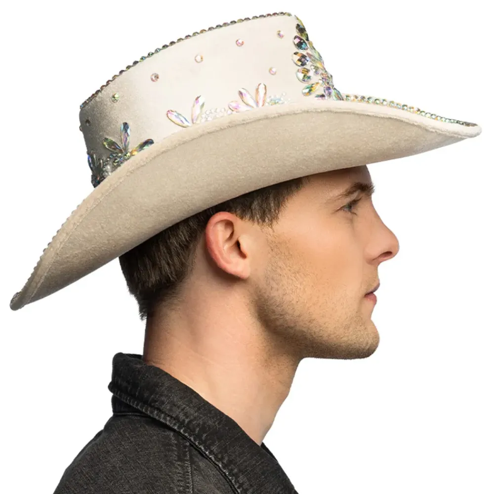 Best Boland Party Partners B.V. Cowboyhat Crystal Beige