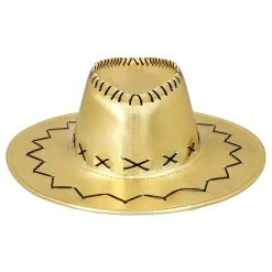 Boland Party Partners B.V. Cowboyhat Guld med Sømme - Kostumetema|Hatte