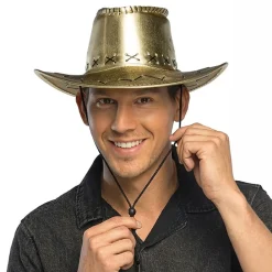 Boland Party Partners B.V. Cowboyhat Guld med Sømme - Kostumetema|Hatte