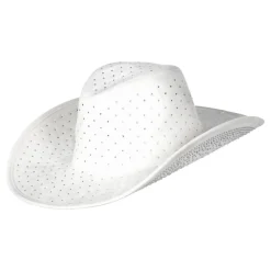 Discount Wilbers Karnaval B.V. Cowboyhat Hvid med Sten