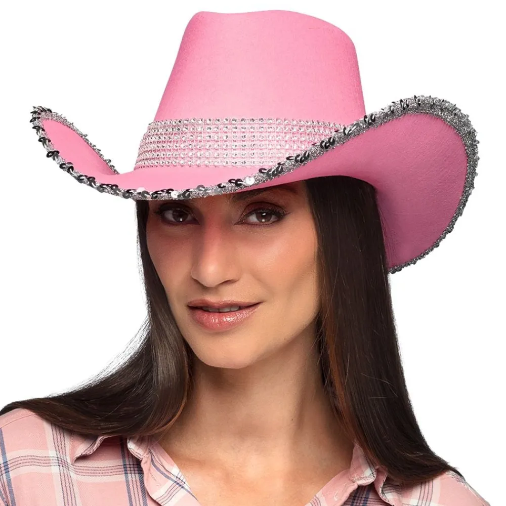 Boland Party Partners B.V. Cowboyhat Lyserød - Kostumetema|Hatte