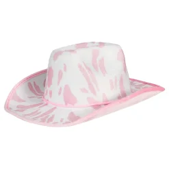 Fiestas Guirca, S.L Cowboyhat med komønster lyserød/hvid - Kostumetema|Hatte