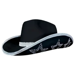 Sale ESPA NV Cowboyhat med strassstjerner Sort