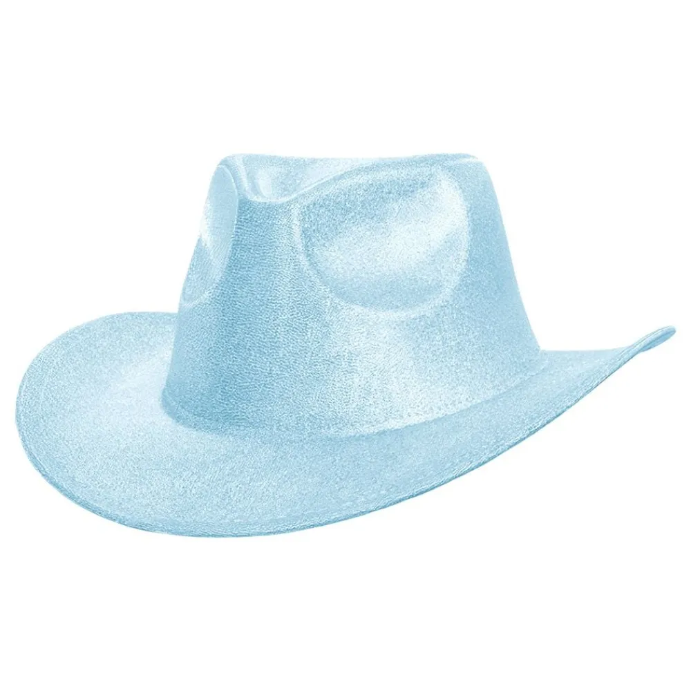 Hot CHAKS Cowboyhat Skinnende Blå