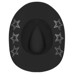 Outlet Wilbers Karnaval B.V. Cowboyhat Sort med Glimmerstjerner