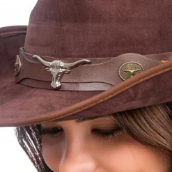 Hot CHAKS Cowboyhat Suede Brun