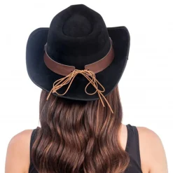 CHAKS Cowboyhat Suede Sort - Kostumetema|Hatte