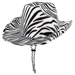 Three Sixty Degrees Ltd Cowboyhat Zebramønstret