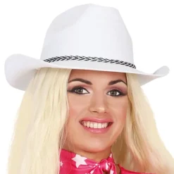 Fiestas Guirca, S.L Dallas Hvid Cowboyhat - Kostumetema|Hatte