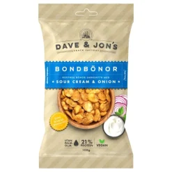 New USA Godis AB Dave & Jons Ristede Hestebønner Sour Cream & Onion