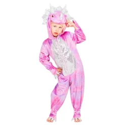 Sale Robetoy AB Disco Dinosaur Lyserød Jumpsuit Børnekostume