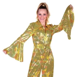 Online Thetru B.V. Disco Jumpsuit Gul/Farveskinnende Kostume