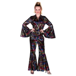 Thetru B.V. Disco Jumpsuit Sort Farveskinnende Kostume - Udklædningskostumer|Kostumetema