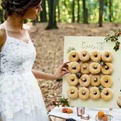 PartyDeco sp. z o.o. Donutstativ Træ Natur - Servering