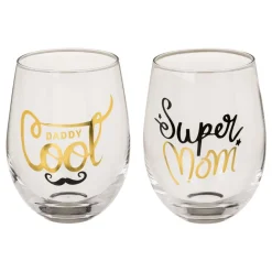 New Out of the blue KG Drikkeglas Super Mom & Daddy Cool
