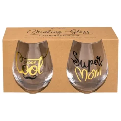 New Out of the blue KG Drikkeglas Super Mom & Daddy Cool