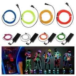 Partyking AB El Wire Batteridreven LED-kæde - Hobby & Fritid|Oppyntning