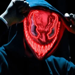 Online Original Cup SAS El Wire Djævel Rød LED Maske