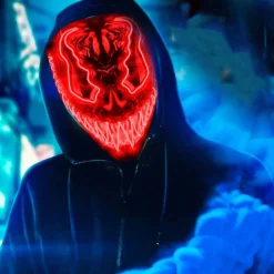 Online Original Cup SAS El Wire Djævel Rød LED Maske