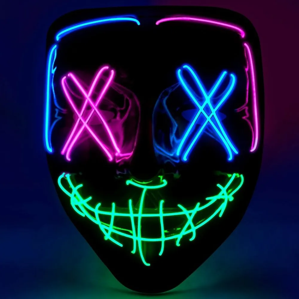 Widmann S.r.l. El Wire Purge LED Maske - Tøj|Merchandise