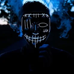 Partyking AB El Wire Purge 2 LED Maske - Merchandise|Masker