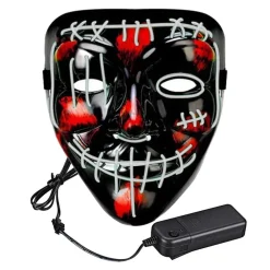 Partyking AB El Wire Purge 2 LED Maske - Merchandise|Masker