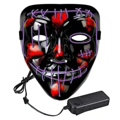 Partyking AB El Wire Purge 2 LED Maske - Merchandise|Masker