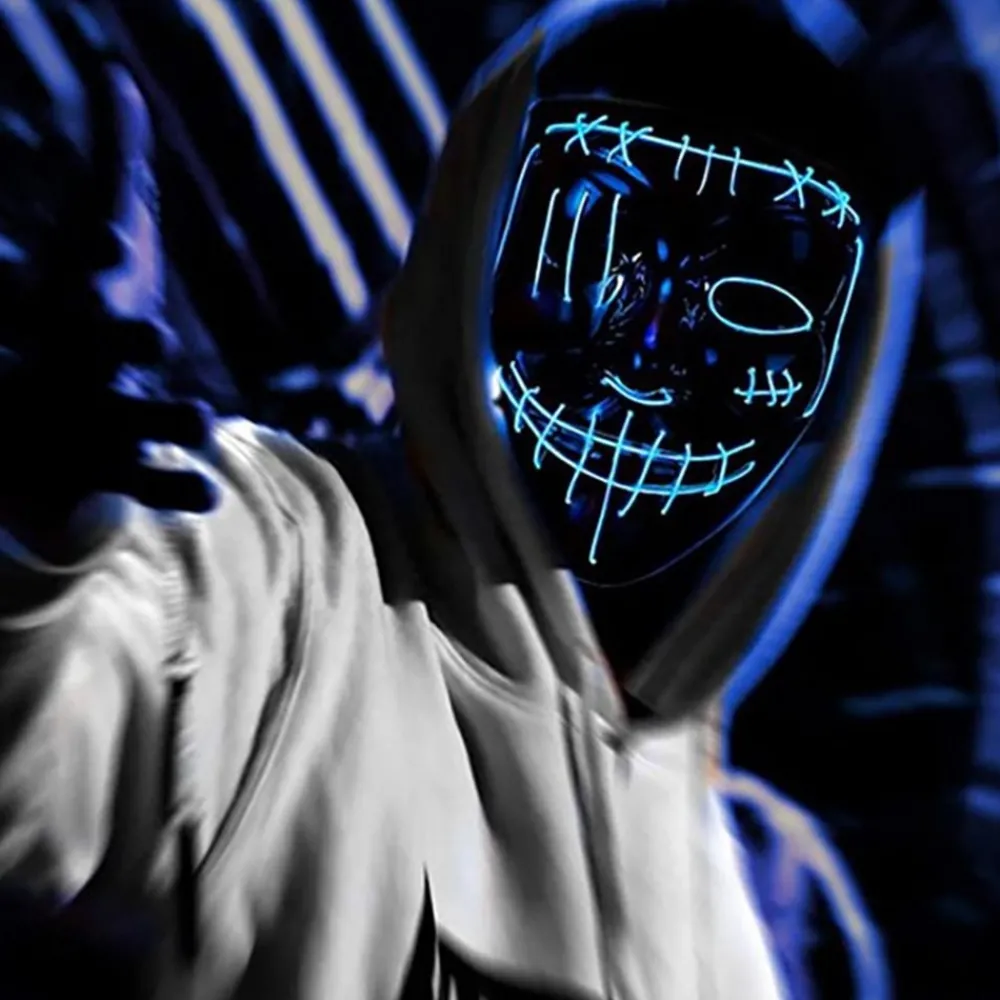 Partyking AB El Wire Purge 2 LED Maske - Merchandise|Masker