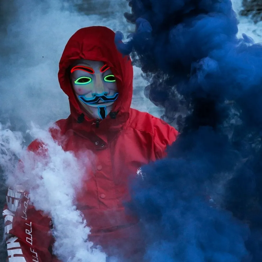 Outlet Partyking AB EL Wire V For Vendetta LED Maske