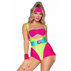 Leg Avenue Europe 80'er Aerobics Diva Deluxe Kostume - Udklædningskostumer|Kostumetema
