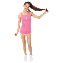Hot Ptit Clown 80'er Aerobics Lyserød Kostume