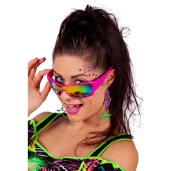 Wilbers Karnaval B.V. 80'er Briller Neonpink - Tøj|Accessories