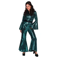 Sale Thetru B.V. 70'er Disco Jumpsuit Turkis Kostume Deluxe