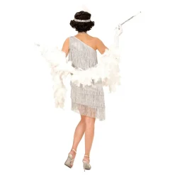Hot Widmann S.r.l. 20'er Flapper Kjole Sølv Kostume