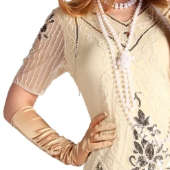 Discount Thetru B.V. 20'er Gatsby Kjole Elfenben Kostume Deluxe