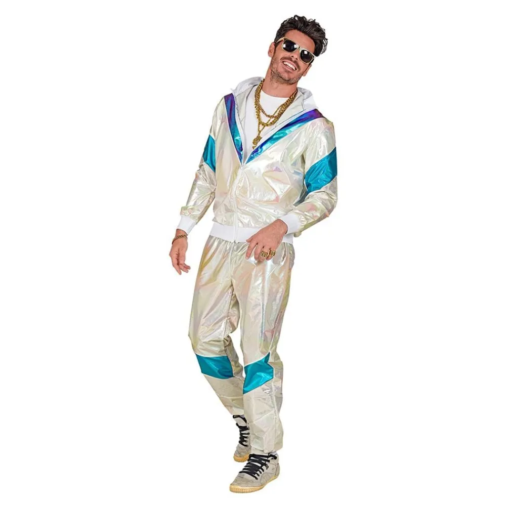 Widmann S.r.l. 80'er Holographic Tracksuit Kostume - Udklædningskostumer|Kostumetema