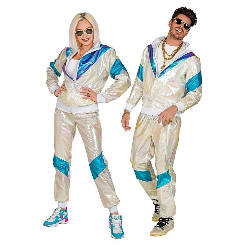 Widmann S.r.l. 80'er Holographic Tracksuit Kostume - Udklædningskostumer|Kostumetema