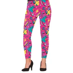 Clearance Fiestas Guirca, S.L 80'er Leggings Lyserøde Mønstrede