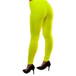 Wicked Costumes Ltd 80'er Leggings Neongule - Tøj|Tilbehør
