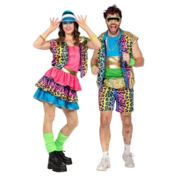 Discount Wilbers Karnaval B.V. 80'er Neon Leopard Dame Kostume